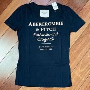 NWT Y2K Abercrombie & Fitch Logo Crew Neck Tee Shirt